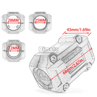 2pcs Universal 22/25/28mm Crash Bar Engine Guard Bumper Decorative