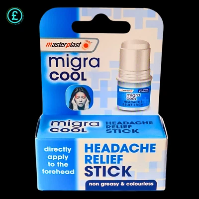 MASTERPLAST FROM POUND EXTRAS Headache Relief Stick 3.6g Non-Greasy & Colourless Masterplast Migra Cooling