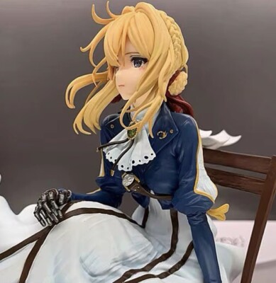 Zhongkaihua Figurine Violet Evergarden – PVC 25 Cm – Décoration De Bureau, Cadeau Anime, Sculpture Détaillée