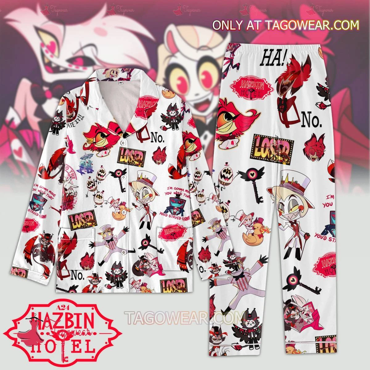 Hazbin Hotel Characters Men Women’s Pajamas Set