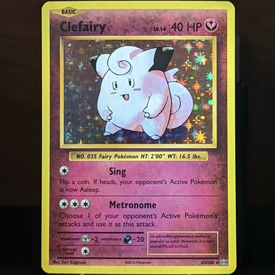 CLEFAIRY / MELOFEE REVERSE - POKÉMON 63/108 XY 12 ÉVOLUTIONS NEUF