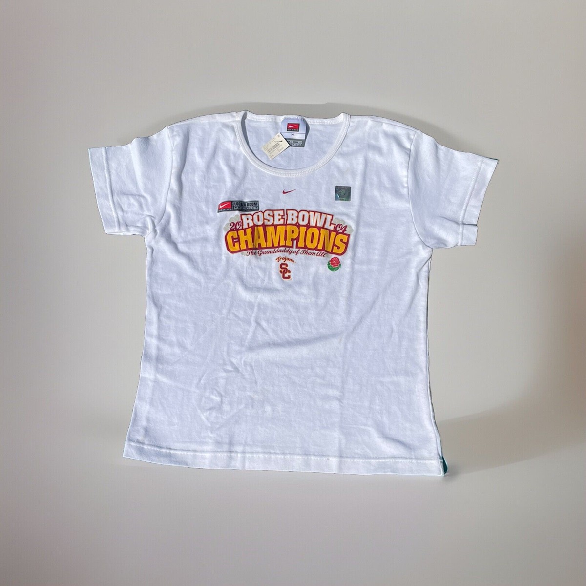 USC Vintage NWT 2004 Rose🌹Bowl Women's XL Cotton Nike Team Shirt