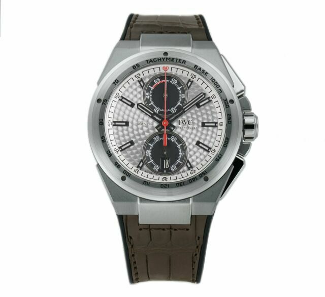 IWC Ingenieur Silver Men's Leather Strap Watch - IW378505 for sale online |  eBay
