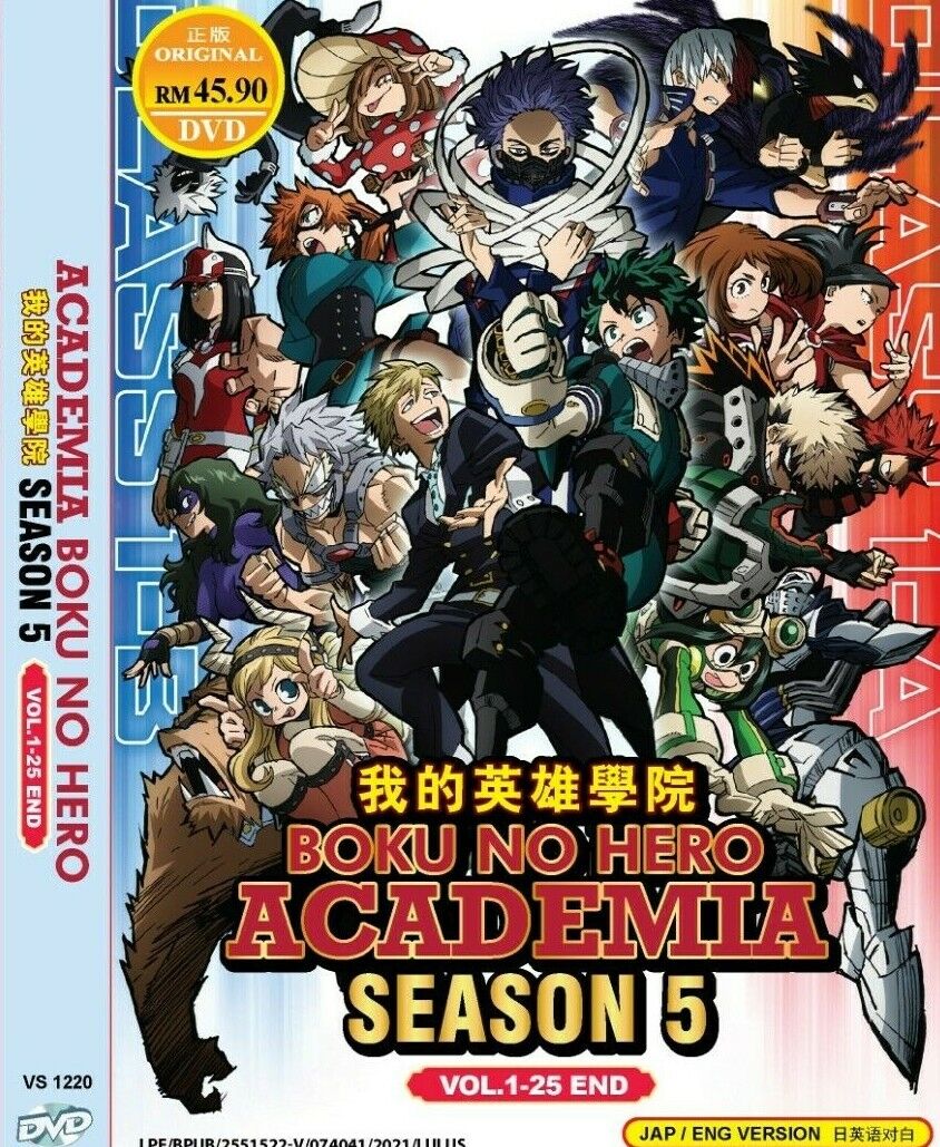 DVD Boku No My Hero Academia (Season 5: VOL.1 - 25 End) English Dubbed  Version