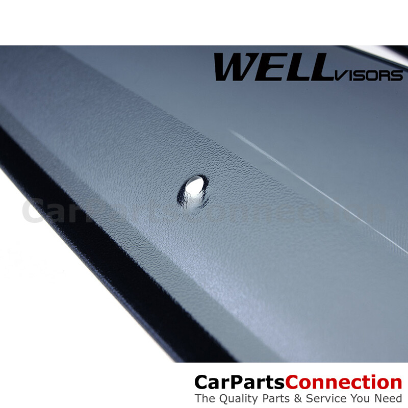 In-Channel Window Vent Visors For 2001-2007 Toyota Highlander - Dark Smoke Gloss Acrylic