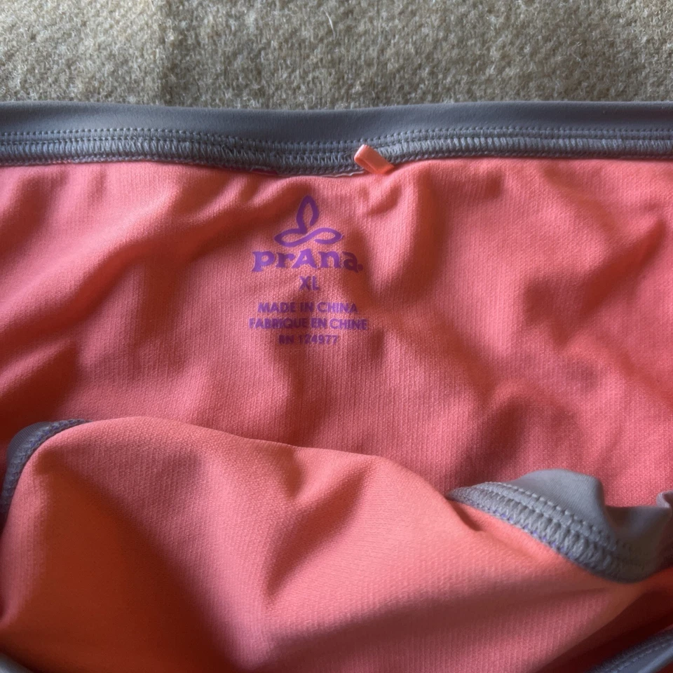 Prana Milou Bikini Swim Bottoms XL Purple Gray Pink Bikini Bottom Brief UPF 50 - Imagem 2 de 3