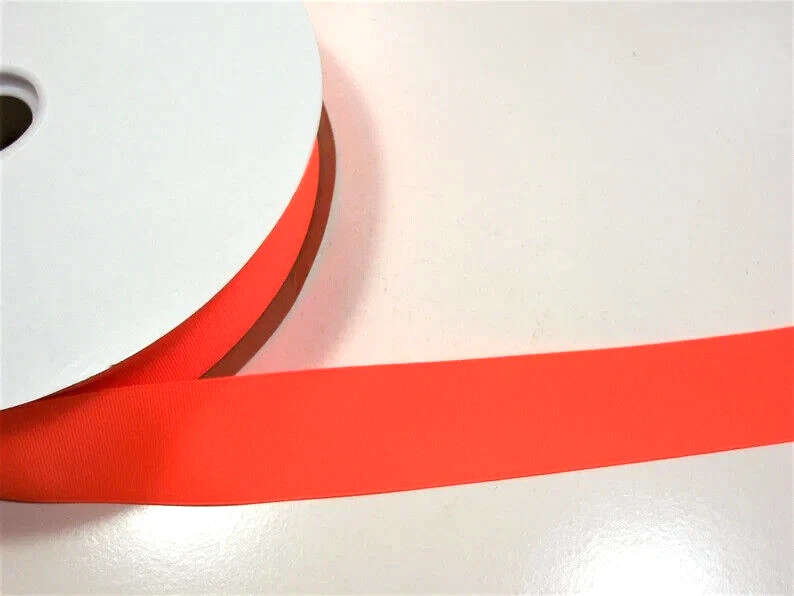 Neon Orange Grosgrain Ribbon 1 1/2 inches wide x 10 yards Schiff Brand B14 - Image 3 of 3