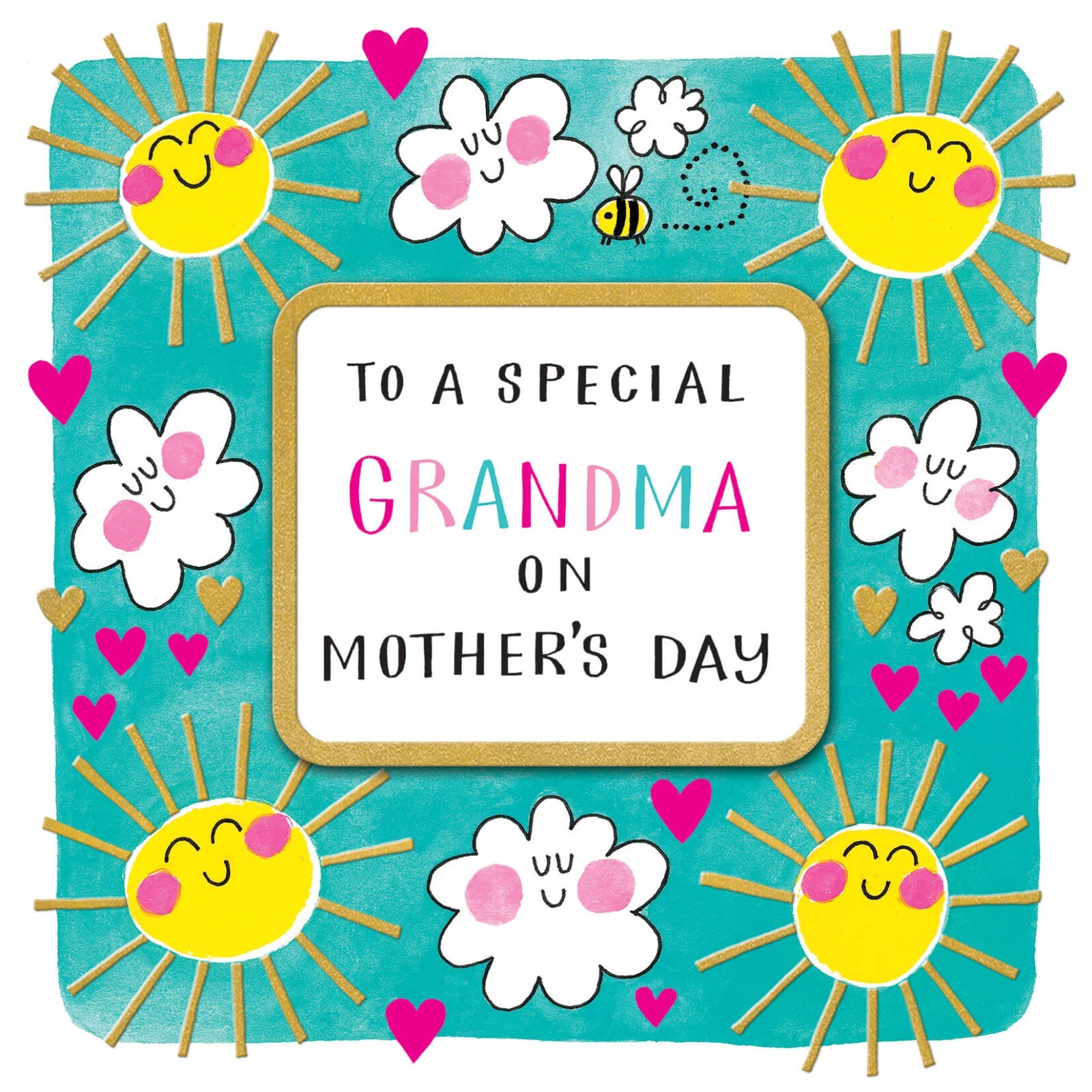 Grandma Mothers Day Card Special Nan Nanny Gran - Bold Bright Fun Greeting Card