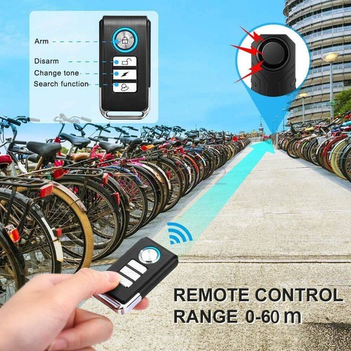 2x 113dB Bike Alarm Wireless Vibration Motion Sensor Waterproof Motorcycle Alarm - Picture 6 of 16