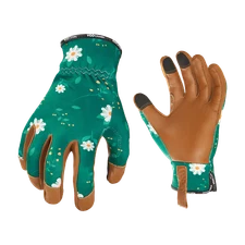 Vgo 1Pair Goat leather Gardening Work Gloves Ladies,  Sratch protection (GA7476)