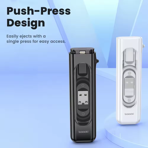 5-in-1 Portable USB Type-C to Multiple - Black Charging Kit Case - Toocki PD60W - 第 5/7 張圖片