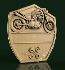 3D STL Model BIKER SIGN for CNC Router Aspire Artcam 3D Printer Carving Engraver