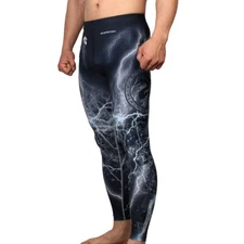 FY-103K NO RETREAT -Black Compression Skin Tights Baselayer Spats MMA Rash guard