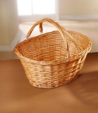 Einkaufskorb SB Korb Weide stapelbar umlegbare Henkel Laden Geschäft Einkauf