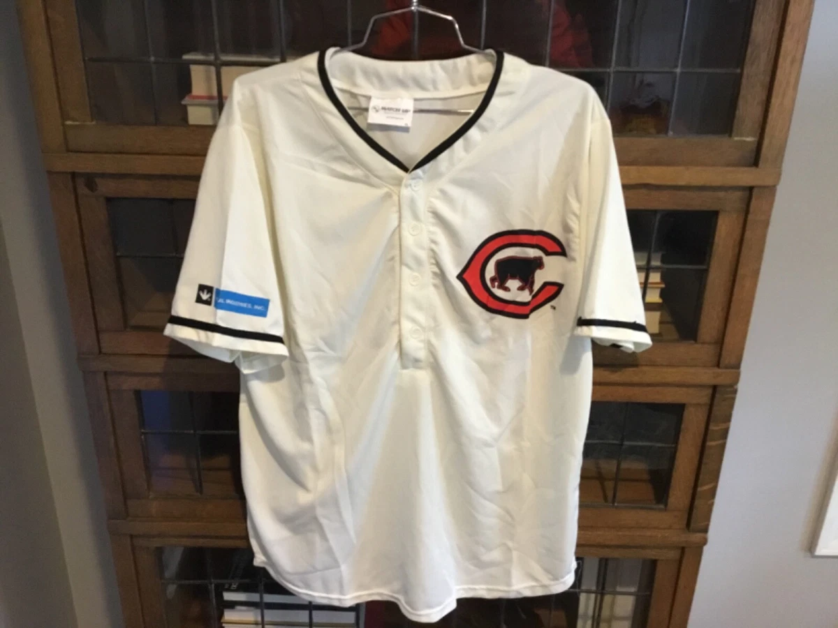 1916 Chicago CUBS SGA Wrigley Field MATCH UP 1/2 Button Up Jersey SZ XL -  Cool