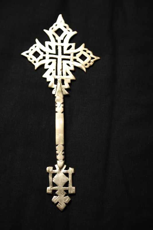 Ethiopian Orthodox Coptic Christian Golden Priests Blessing Cross, Home Decor