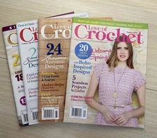 Love of Crochet Magazine Bundle Fall Spring Summer Designs Patterns Knitting