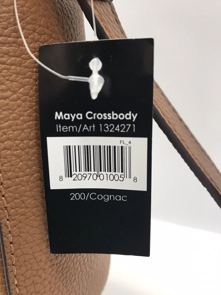 💯Hilary Radley Maya Crossbody Purse Double Zip Closure Black OR Brown /Gold $89 - Image 3 of 4