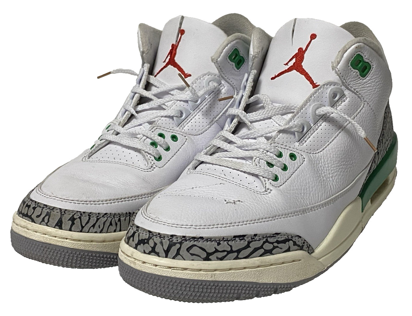 Jordan 3 Retro - White/Lucky Green /Red - CK9246-136 - Women’s 11.5/Men’s 10