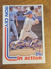 1982 Topps IA RON CEY Dodgers In-Person Signed AUTO Autographed