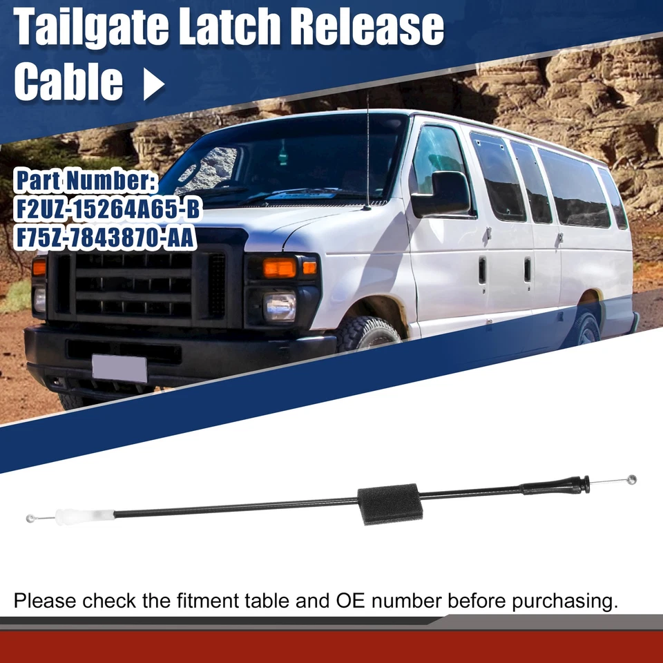 Black Rear Window Latch Cable fits for Ford E-450 Super Duty 2002-2019 - 1pcs - Изображение 2 из 4