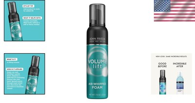 Air-Silk Volume Lift Foam Mousse - Adds Body & Bounce for Flat Hair, 7.5 Oz