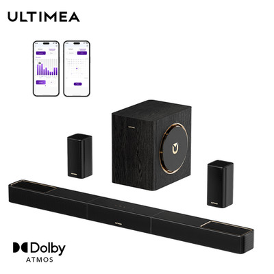 ULTIMEA 5.1.2 Soundbar w/ Subwoofer for TV Dolby Atmos Home Theater Sound System