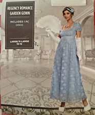 Regency Romance Garden Gown Halloween Costume Theater Dress - LARGE/X-LARGE 10-1