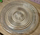 Anchor Hocking Serving Plate 12” Queen Mary Pattern Ribbed Clear Depression