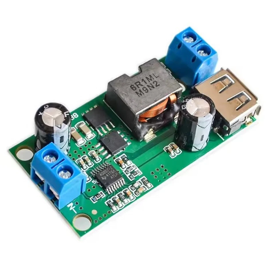 USB Power Step Down Converter Module DC 9V 12V 24V 36V to 5V 5A Output for Car - Image 2 of 4