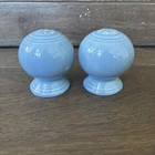 Vintage Fiesta Fiestaware Retired Periwinkle Bulb Salt/Pepper Shaker Set