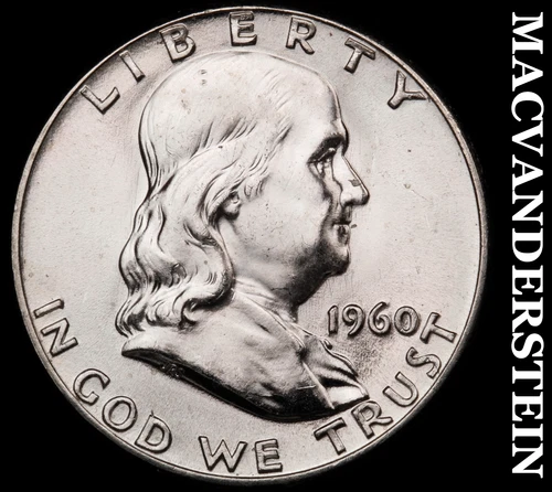 1960 Silver Franklin Half Dollar - Choice Gem Brilliant Unc+++  Lustrous  #i1862