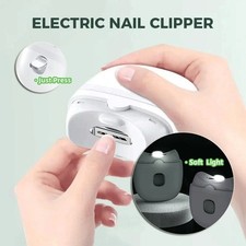 Electric Automatic Baby Nail Clipper White - Safe Newborn Infant Trimmer