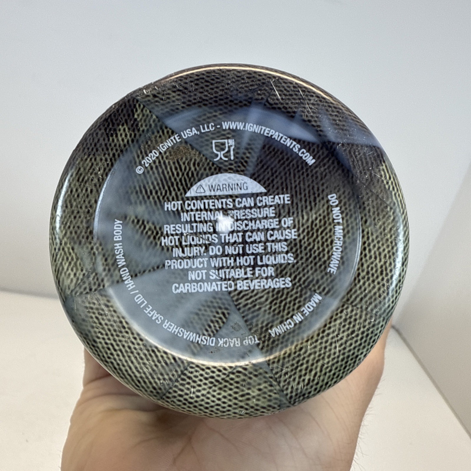 Contigo Autoseal Ashland FIT Chill Teal 24 oz Green Camo Stainless Steel Bottle