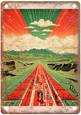 Vintage Nazca lines Peru Retro Look Travel Poster Metal Sign T3368