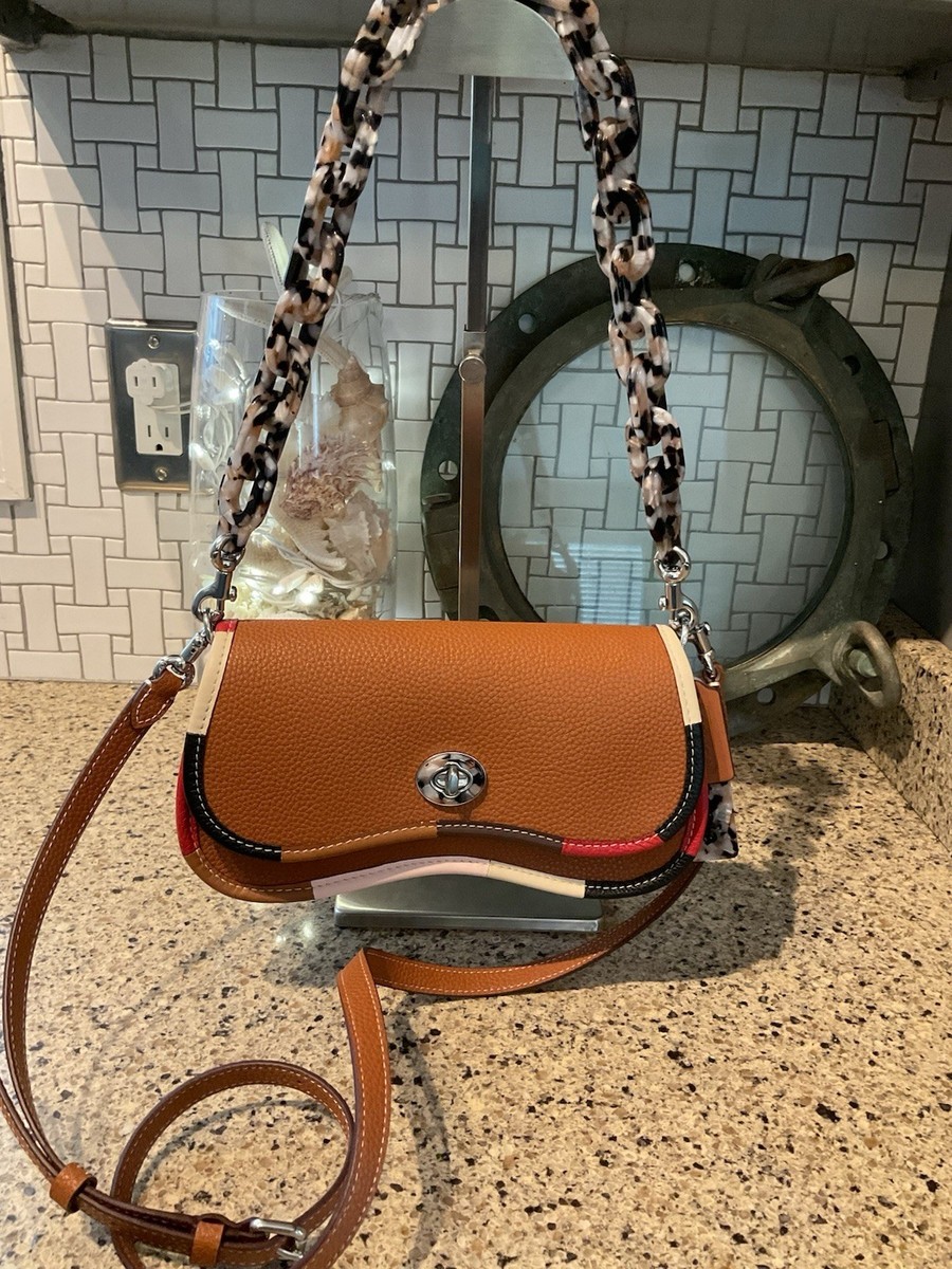 Coach Wavy Dinky Bag Coachtopia Brown Leather CK540 Rainbow