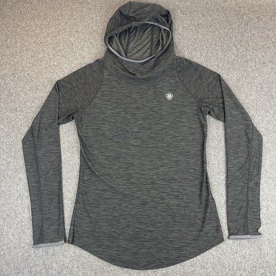Ariat Tek Laguna Women's M Performance Hoodie Lightweight W/Thumbholes Gray