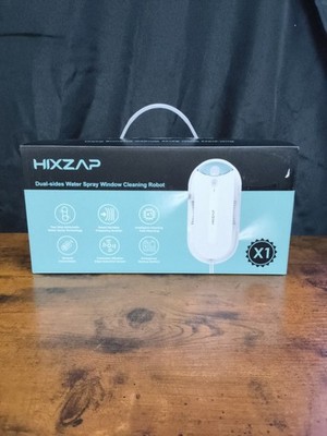£Hixzap X1 Window Cleaning Robot Dual-Sides Water Spray Remote White (E4)