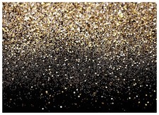 Gold Backdrop Black Background 7x5ft, Photography Studio Prop Party Decoration