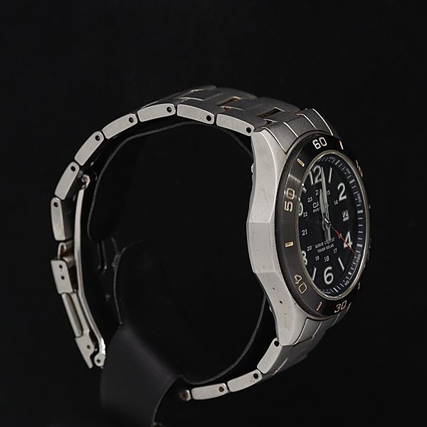 CASIO OVERLAND OVW-110 Wave Ceptor Black Dial Date Watch Men From