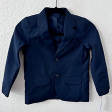 Cat  Jack Boys Size 5 Navy Suit Jacket Blazer Notch Lapel 2-Button Lined