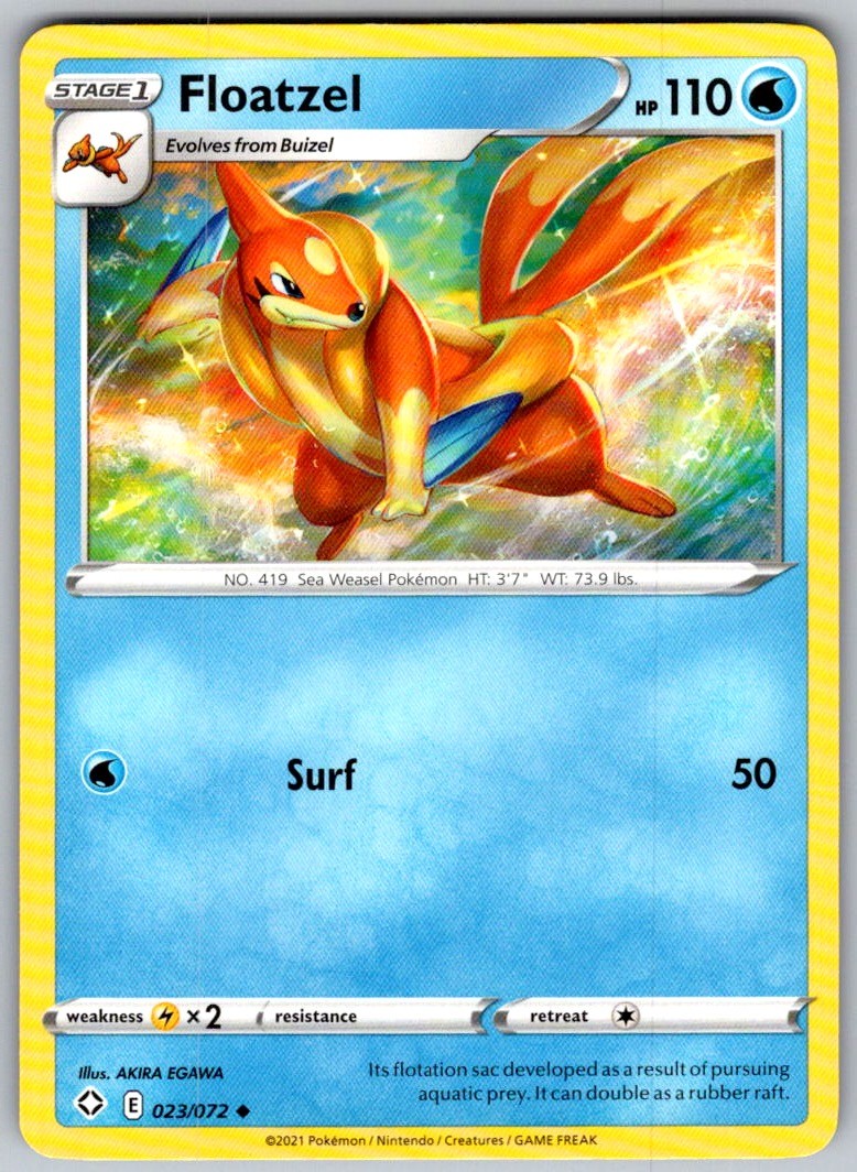 2021 Floatzel 023/072 Pokemon Shining Fates UC