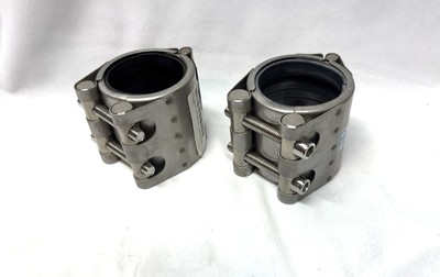 Straub 614180, 2.5'', Pipe Clamp 50A, Rubber NBR Sleeves, Pair, Pipe Repair, New