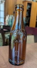 VINTAGE Amber Coca-Cola, Cleveland OH, Arrow Coke Double Script Bottle, RARE