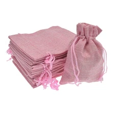 20Pcs Burlap Bags with Drawstring, Burlap Gift Bag Linen Jewelry Pouches for ...