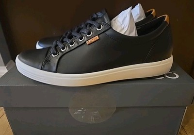  NEW   Ecco SOFT Street Women s Sneakers Leather Shoes Black US Size 7 W 