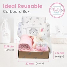 Baby Box Shop - 4 Baby Essentials for Newborn Baby Girl, Ideal as Christening Gi