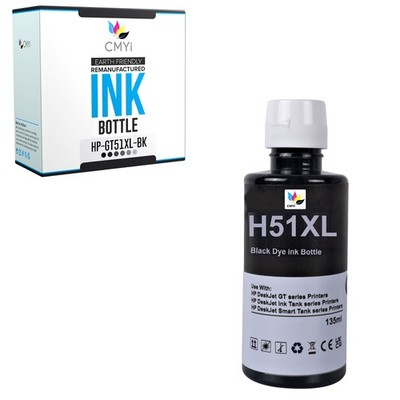 Compatible GT51XL Black Ink Bottle fits HP Ink Tank 116 310 315 318 319 410 412