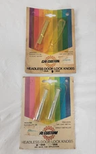 3 Vintage Cal Custom Headless Door Lock Knobs (2) 2034 & (1) 2035 