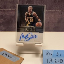 Reggie Miller 2017-18 Panini Noir Autograph 96/99 Indiana Pacers Card